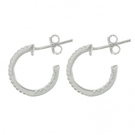 Pendientes aro abierto con circonitas