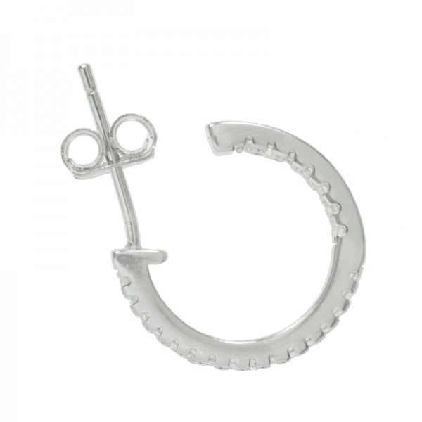 Pendientes aro abierto con circonitas