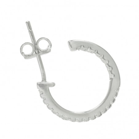 Pendientes aro abierto con circonitas