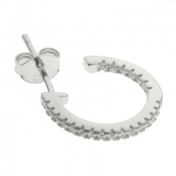 Pendientes aro abierto con circonitas 2