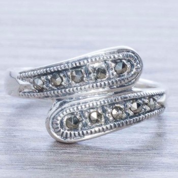 Anillo marquesita doble cinta Plata de Ley 925