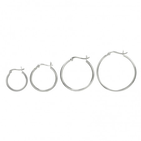 Pendientes aro cierre catalán Plata de Ley 925