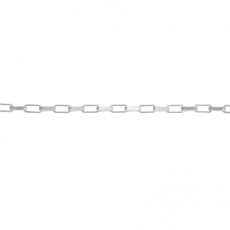 Cadena eslabón rectángulo Plata de Ley
