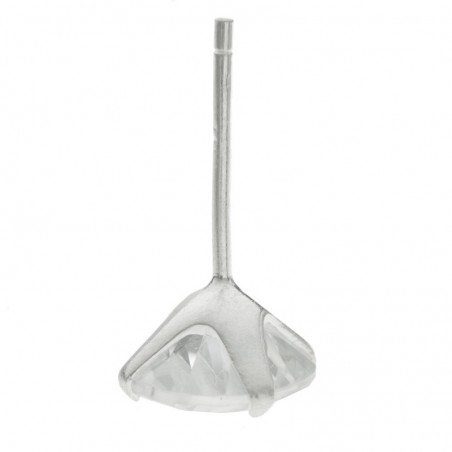 Pendientes redondos con circonita engastada Plata de Ley 925