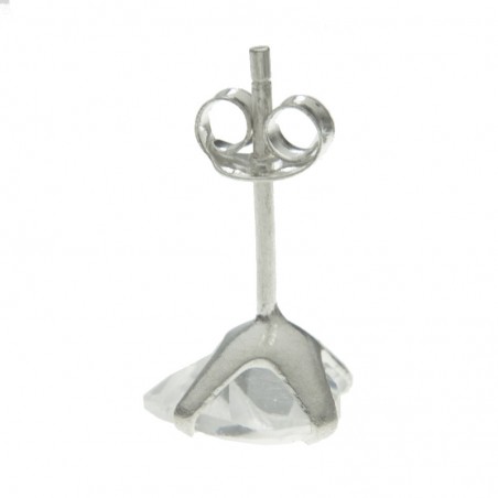 Pendientes corazón circonita Plata de Ley 925