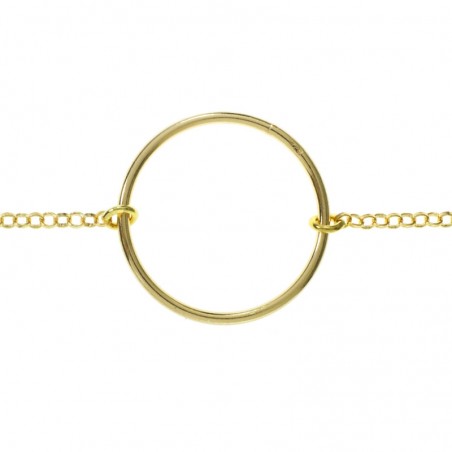 Pulsera Karma grande bañado en Oro
