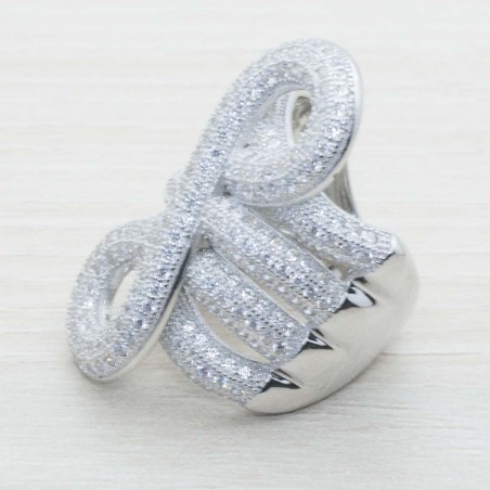 Anillo infinito microsetting Plata de Ley 925