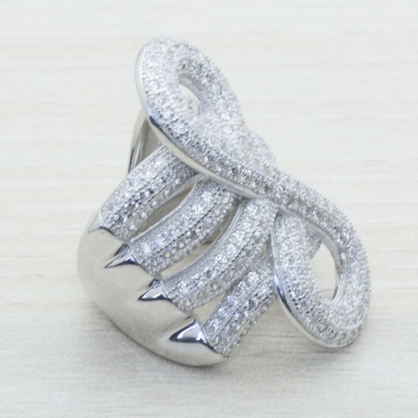 Anillo infinito microsetting Plata de Ley 925