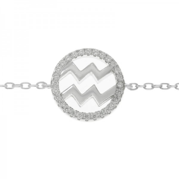 Pulsera Acuario Plata de Ley 925
