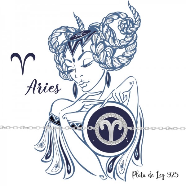 Pulsera Aries Plata de Ley 925