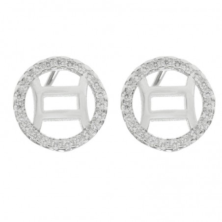 Pendientes Géminis Plata de Ley