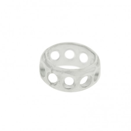 Anilla separador perforada Plata de Ley 925