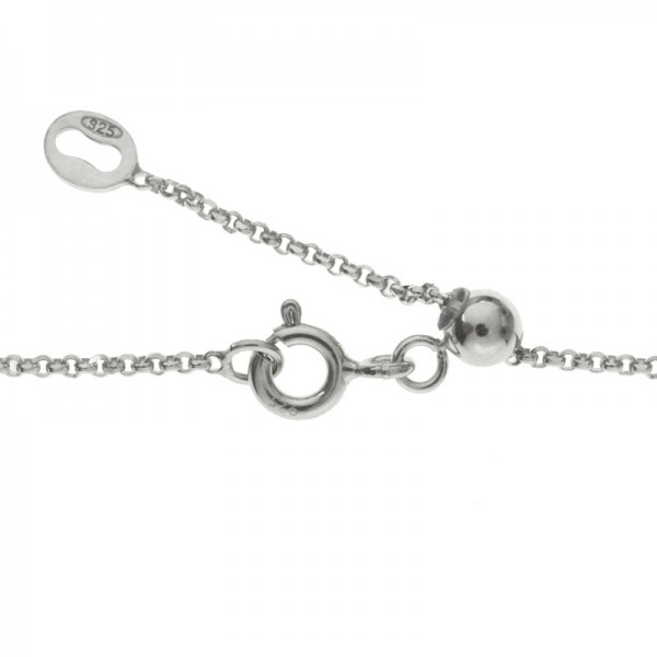 Cadena roló rodio 100% ajustable