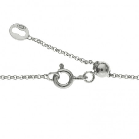 Cadena roló rodio 100% ajustable