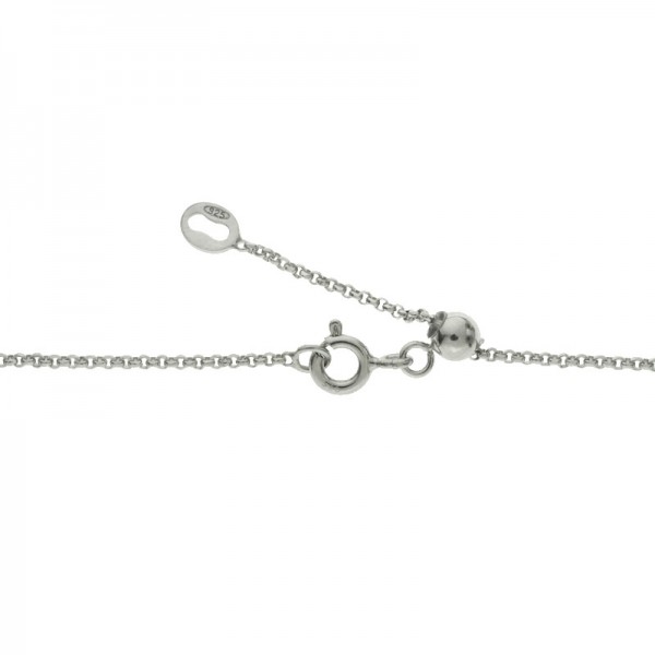 Cadena roló rodio 100% ajustable