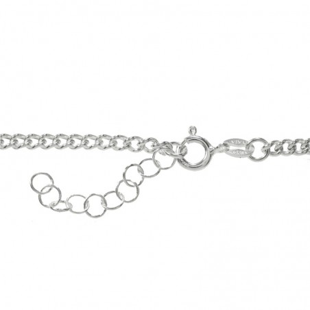 Cadena ajustable eslabón 1 + 1 Plata de Ley 925