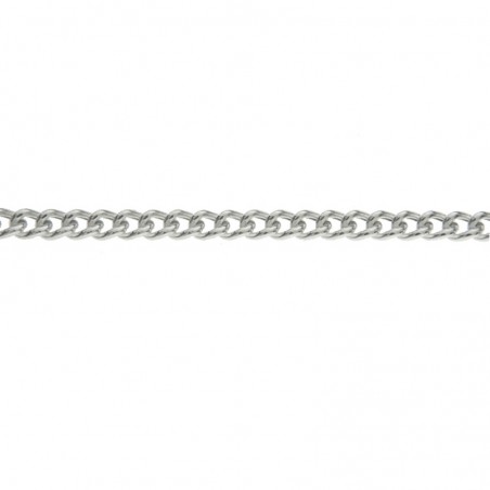 Cadena ajustable eslabón 1 + 1 Plata de Ley 925