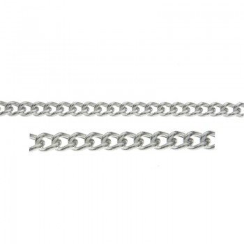 Cadena ajustable eslabón 1 + 1 Plata de Ley 925