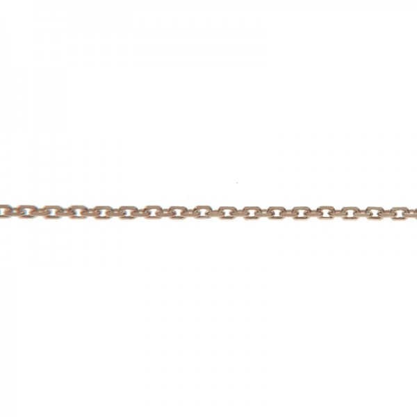 Cadena chapada en Oro biselada diamantada Plata de Ley 925