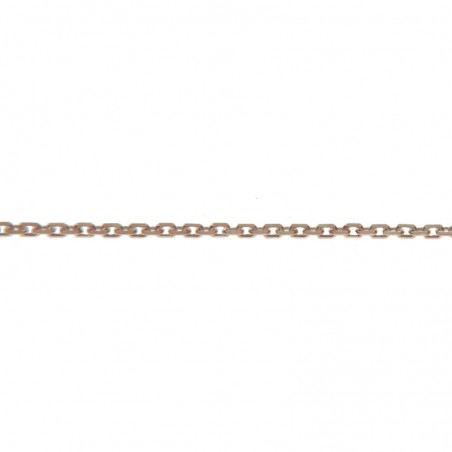 Cadena chapada en Oro biselada diamantada Plata de Ley 925