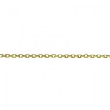 Cadena chapada en Oro biselada diamantada Plata de Ley 925