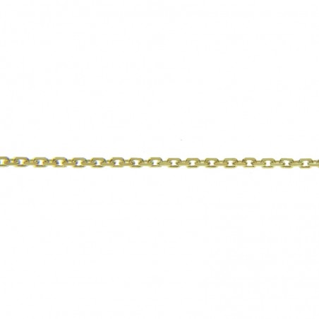 Cadena chapada en Oro biselada diamantada Plata de Ley 925