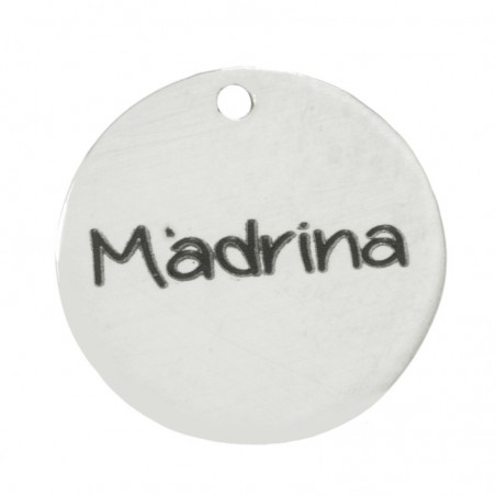 Chapa madrina para grabar Plata de Ley 925
