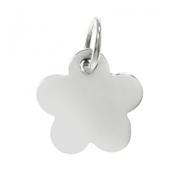 Colgante flor para grabar Plata de Ley 925