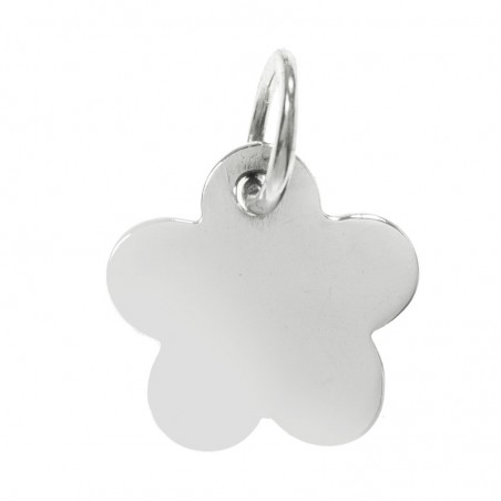 Colgante flor para grabar Plata de Ley 925