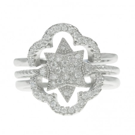 Anillo estrella ajustable Plata de Ley 925