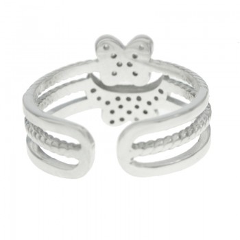 Anillo  mariposas ajustable Plata de Ley 925 2