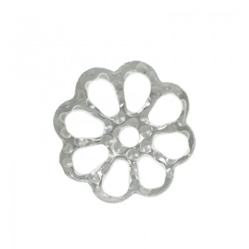 Casquilla XL flor calada Plata de Ley 925 2