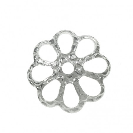 Casquilla XL flor calada Plata de Ley 925