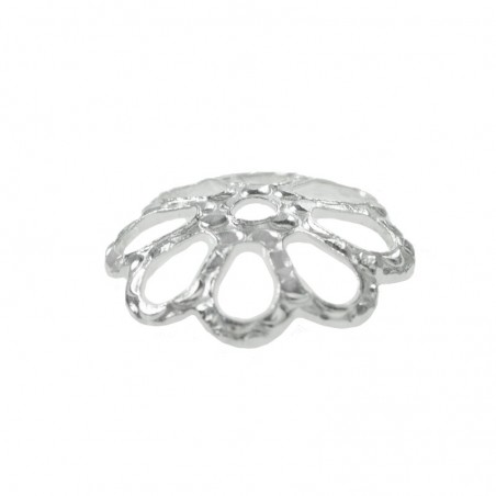 Casquilla XL flor calada Plata de Ley 925