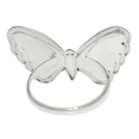 Anillo mariposa puntos negros Plata de Ley 925