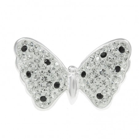 Anillo mariposa puntos negros Plata de Ley 925