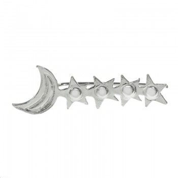 Pendientes climbers luna con estrellas Plata de Ley 925 2
