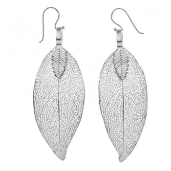 Pendientes hoja natural