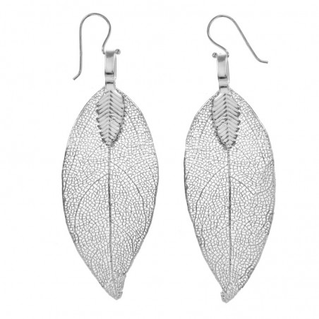 Pendientes hoja natural