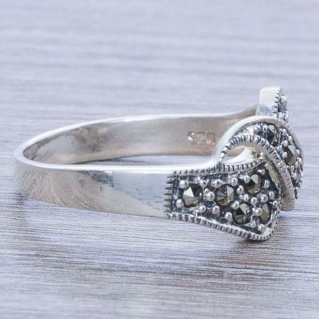 Anillo marquesita trenza Plata de Ley 925
