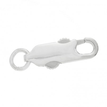 Mosquetón doble cierre 15 mm Plata de Ley 925