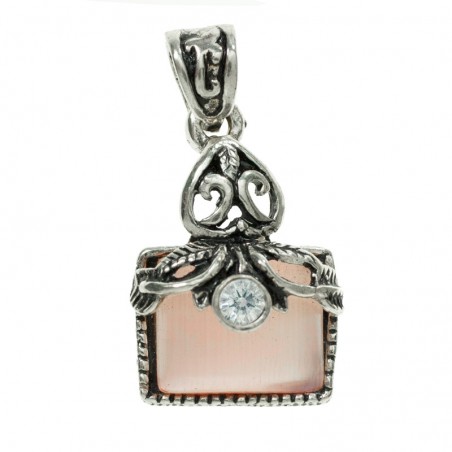 Colgante vintage ojo de gato Plata de Ley