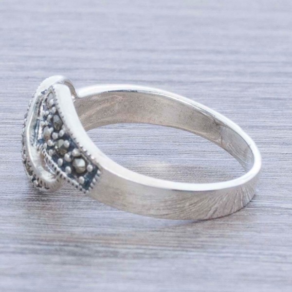 Anillo marquesita trenza Plata de Ley 925