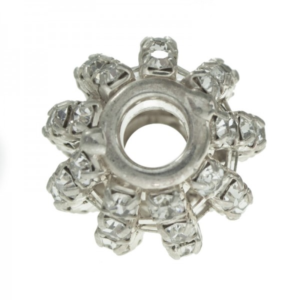 Abalorio XL strass blanco