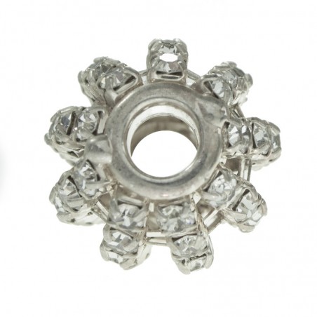 Abalorio XL strass blanco