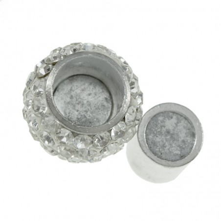 Cierre bola strass dorada