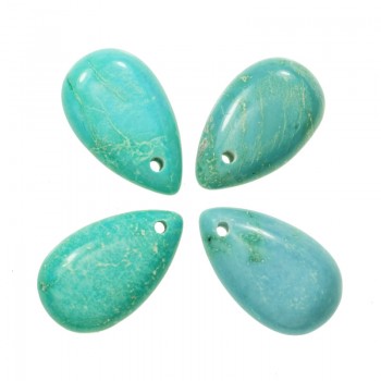 Abalorio gota de turquesa reconstituida pequeña