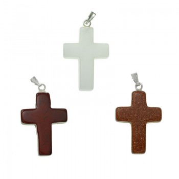 Colgante cruz de piedra