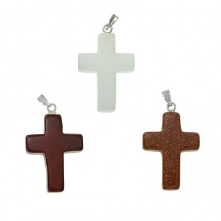 Colgante cruz de piedra