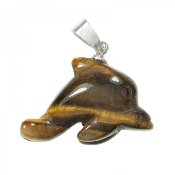 Colgante delfín de piedra